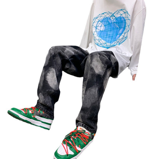 Jeans Tie-dye Oversize de Pierna Ancha y Largo - Image 5