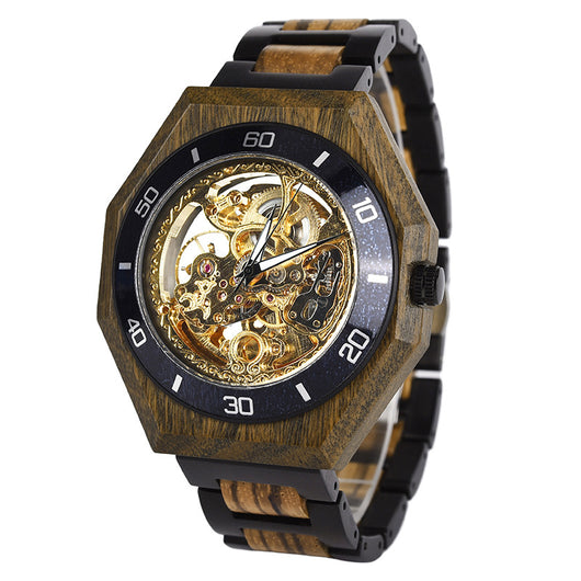 Reloj Mecánico de Madera Infected Gris con Correa Ajustable - Image 2