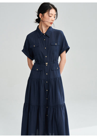 Camisa Clásica de Solapa Doble Pecho con Manga Corta - Image 9