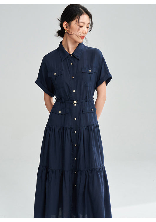 Camisa Clásica de Solapa Doble Pecho con Manga Corta - Image 9