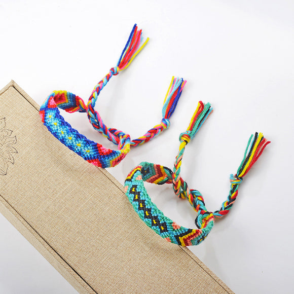 Joyas Tejidas Étnicas Totem Coloridas - Estilo Retro Bohemio