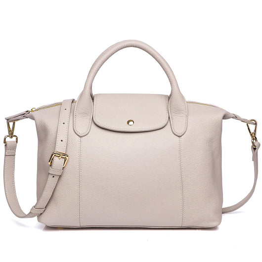Bolso Boston de Cuero Curtido Grano Grande - Capacidad Amplia Primera Capa - Image 6