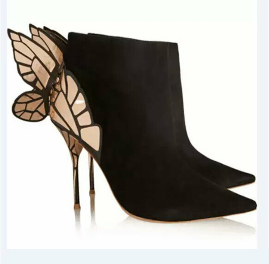 Botas Tacón Alto con Alas de Ángel y Lentejuelas 3D Mariposa - Image 6