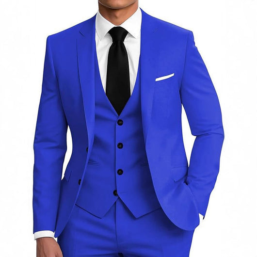 Traje de Negocios Tres Piezas con Botones Dobles para Hombre
