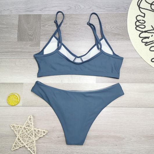 Traje de Baño Bikini Dividido con Bolsa y Correa Ajustable - Image 14