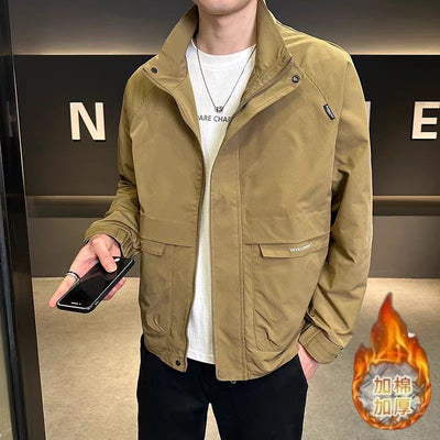 Chamarra Casual para Hombre con Cuello de Pie - Diseño Versátil y Elegante - Image 8