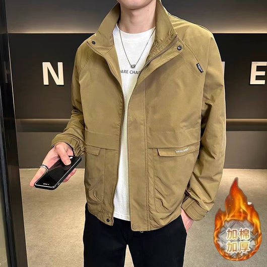 Chamarra Casual para Hombre con Cuello de Pie - Diseño Versátil y Elegante - Image 8