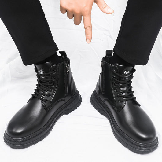 Botas Martin Negras Estilo Británico para Hombre - Botas de Trabajo Duraderas - Image 2
