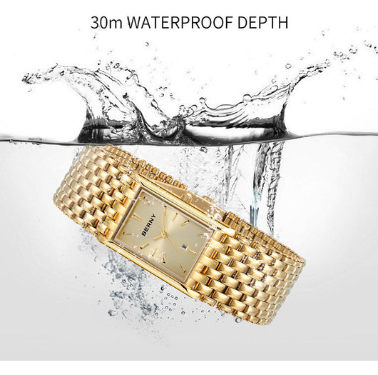 Reloj de Cuarzo Dorado Ultrafino para Pareja - Acero Inoxidable Resistente al Agua - Image 28
