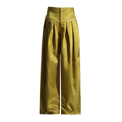 Pantalones Casuales de Cintura Alta Holgados con Diseño Exclusivo - Image 5