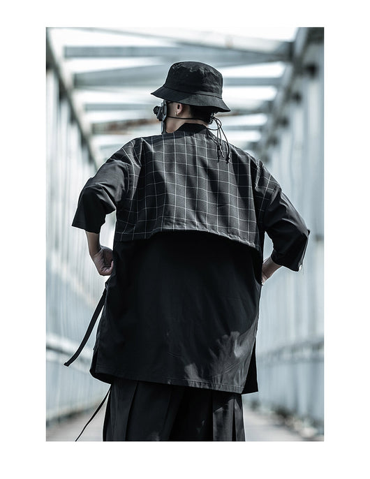 Camisa Retro Suelta con Costuras Reforzadas y Manga Tres Cuartos para Hombre - Image 10