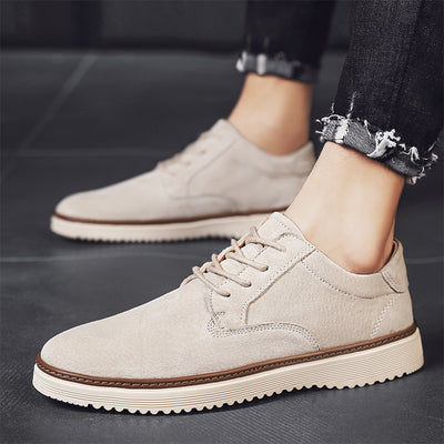 Zapatos Casuales de Cuero para Hombre Estilo Coreano Tono Damasco - Image 9