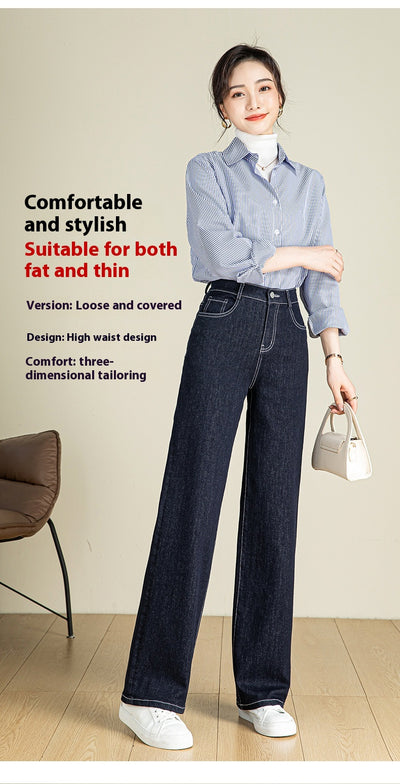 Pantalón Denim Cintura Alta Stretch Pierna Ancha - Image 24
