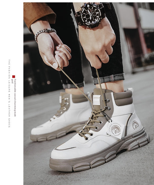 Botas Martin Altas Estilo Británico Casual para Hombre - Image 23