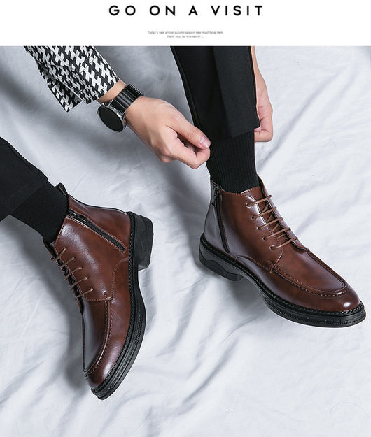 Botas Martin Altas de Invierno para Hombre - Estilo Británico Versátil - Image 8