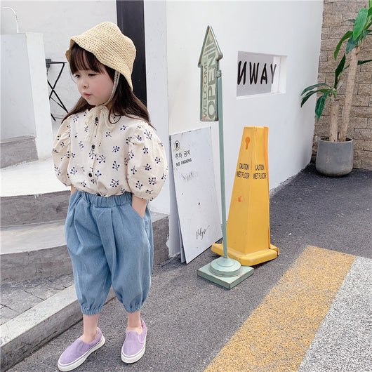 Blusa de Algodón con Mangas Abullonadas para Niña - Image 17