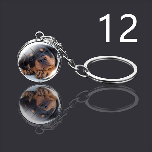 Llavero Colgante de Cristal Doble Cara Luminoso para Mascotas - Image 54