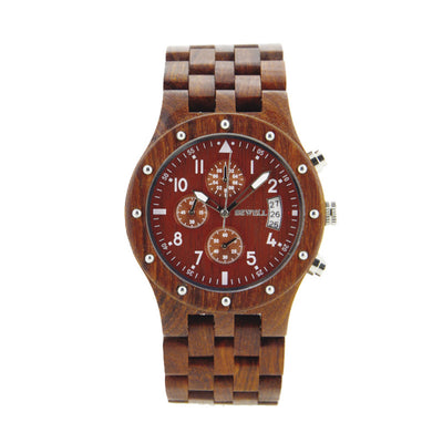 Reloj de Madera para Hombre con Agujas Luminosas - Estilo Moderno y Elegante - Image 4