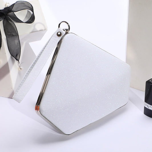 Bolso de Hombro Reflectante con Acabado Brillante para Mujer