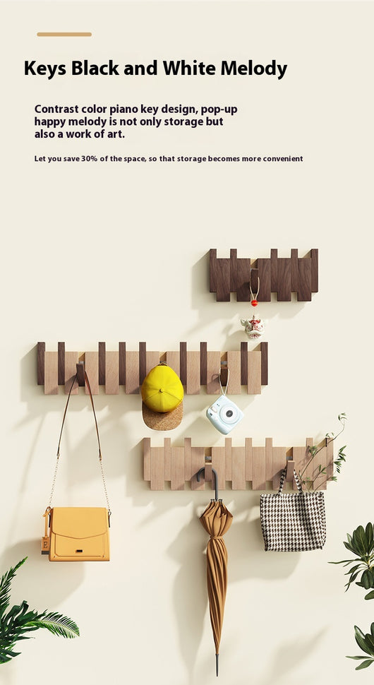 Perchero de Madera Maciza sin Taladro para Pared - Gancho Minimalista para Hogar - Image 23