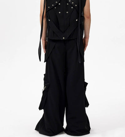 Chaleco Negro de Diseño Deconstruido en Poliéster - Image 22