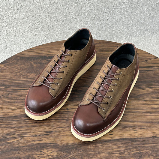 Zapatos Casuales Retro de Plataforma con Combinación de Colores - Image 9