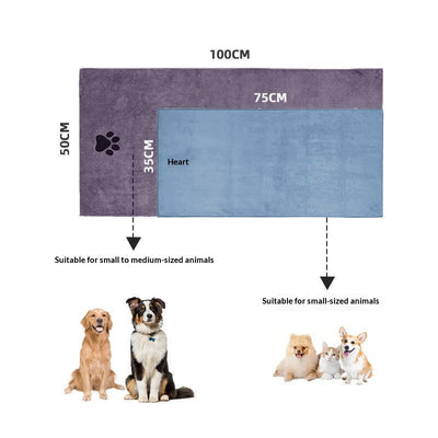 Toalla de Baño para Mascotas Secado Rápido Microfibra Extra Absorbente - Image 11