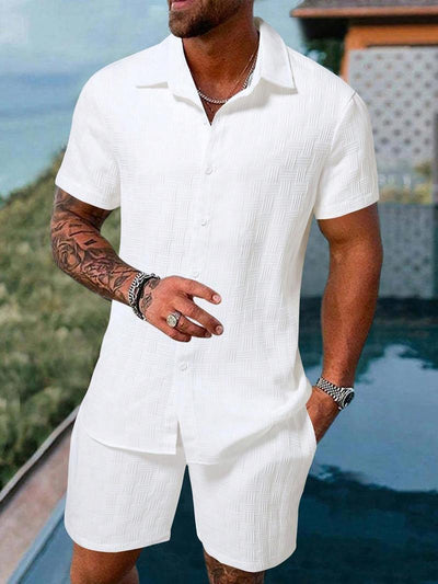 Conjunto Deportivo Hombre: Camisa y Shorts de Color Sólido - Image 10