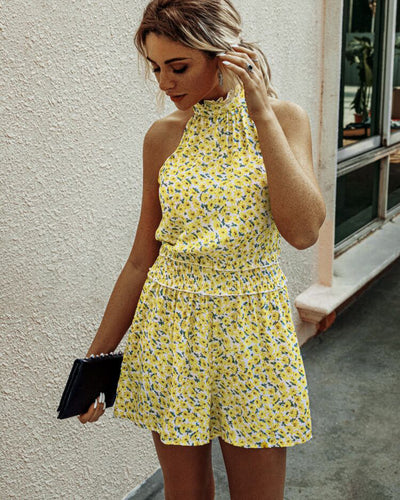 Jumpsuit Floral Halter Escotado para Mujer - Image 18