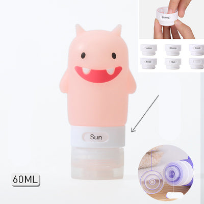 Organizador de Viaje Botellas Rellenables Animales Lindos - Estuche Silicona para Champú y Geles - Image 5