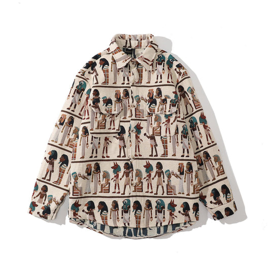 Camisa Térmica Acolchada de Lana Estampada para Hombre - Image 2