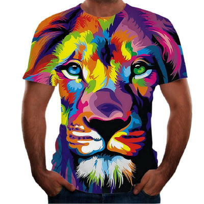 Camiseta Estampado Animal 3D para Hombre - Manga Corta - Image 10