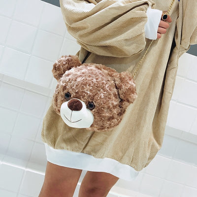 Bolso Bandolera Peluche Cabeza de Osito - Image 12
