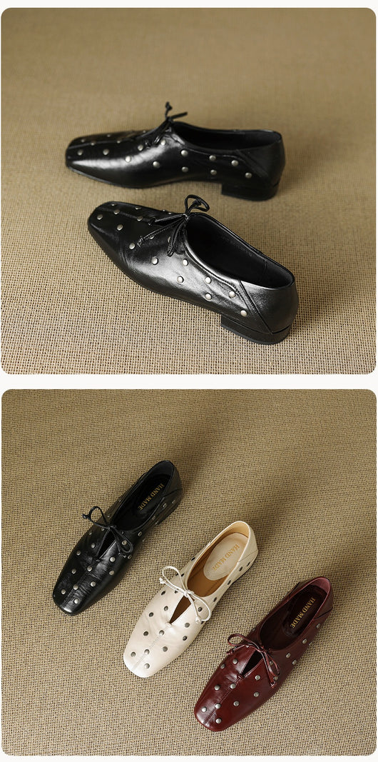Zapatos Mary Jane de Cuero con Remaches - Elegancia Primaveral - Image 18