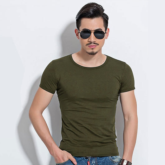 Playera Básica de Verano para Hombre - Colores Sólidos - Image 16