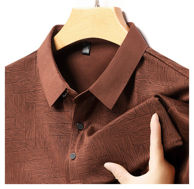 Camiseta Fresca de Seda de Hielo con Estampado Moderno para Hombre - Image 33
