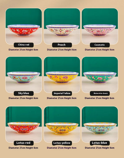 Plato de Cerámica Bambú 8 Pulgadas con Esmalte Tradicional Chino - Image 18