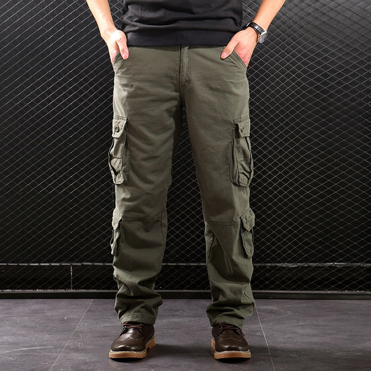 Pantalón Cargo Clásico de Pierna Recta con Múltiples Bolsillos - Image 13