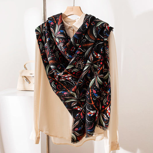 Bufanda de Cachemira Otoño Invierno para Mujer - Elegancia Versátil