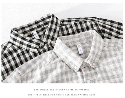 Camisa Cuadros Japonesa Manga Larga para Hombre - Estilo Casual y Versátil - Image 10