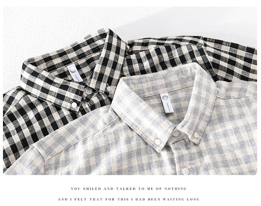 Camisa Cuadros Japonesa Manga Larga para Hombre - Estilo Casual y Versátil - Image 10