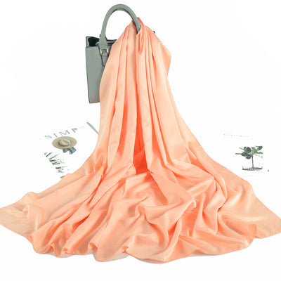 Pañuelo Satinado Liso de Estilo Malayo - Chal Casual Versátil - Image 26