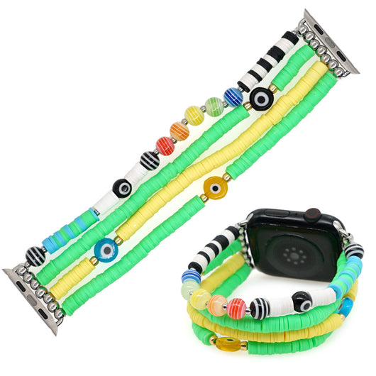 Correa de Reloj Artesanal en Cerámica Suave - Diseño Multicolor Negro - Image 6