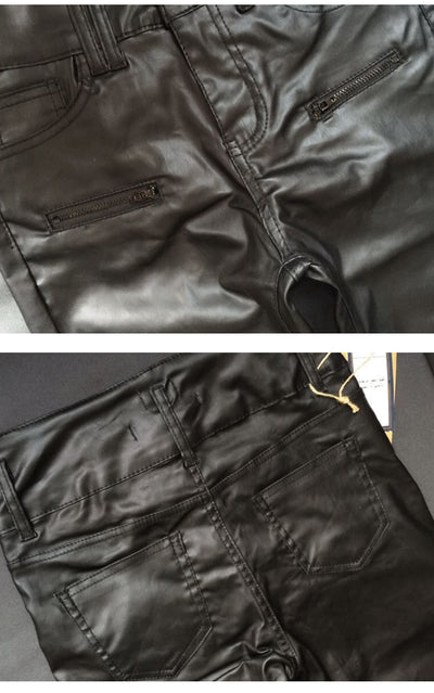 Pantalones Skinny de Cuero Talle Alto con 3 Botones - Image 16