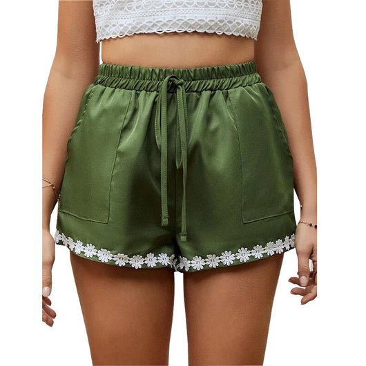 Shorts de Encaje Sueltos con Cintura Elástica para Mujer - Image 3