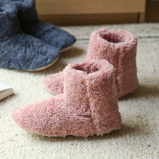 Botas Altas Estilo Japonés para Parejas con Bolsa y Zapatos de Felpa Coral - Image 11