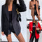 Blazer Cruzado de Manga Larga en Color Sólido