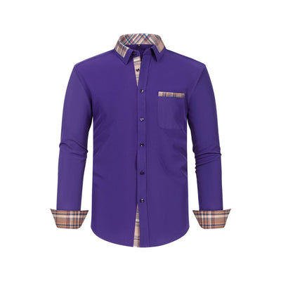 Camisa Manga Larga Hombre con Cuello Floral Patchwork - Image 42
