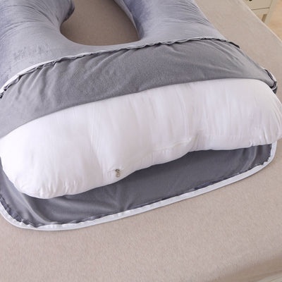 Almohada Ergonómica en Forma de G con Terciopelo Cristal Extraíble para Dormir de Lado - Image 18