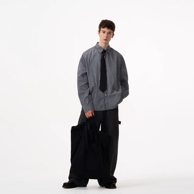 Camisa de Manga Larga a Cuadros para Hombre - Primavera y Otoño - Image 17